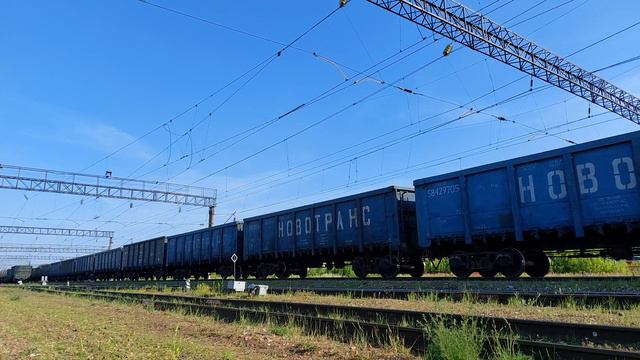 "Теплым июльским утром" Электровоз ВЛ80с-291 с грузовым поездом смотреть онлайн