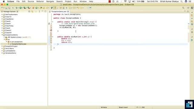 69 Using Throw in Java смотреть онлайн