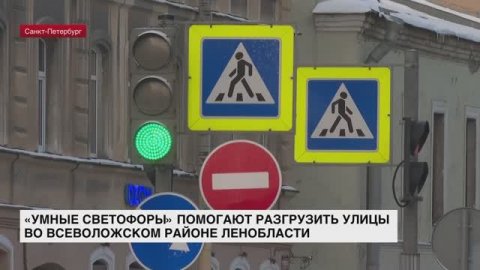 Умные светофоры помогают разгрузить улицы во Всеволожском районе Ленобласти