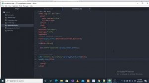 CREATING DATABASE CONNECTION AND TABLE USING PHP AND SQL
