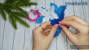 цветы для украшения ёлки из фоамирана