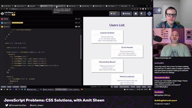 JavaScript Problems, CSS Solutions (with Amit Sheen) | Some Antics