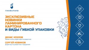 Вебинар «Эксклюзивные новинки ламинированного картона и виды гибкой упаковки»