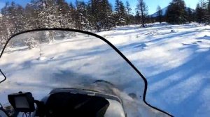 снегоход стелс викинг 800 . немного поехался пробил лодку