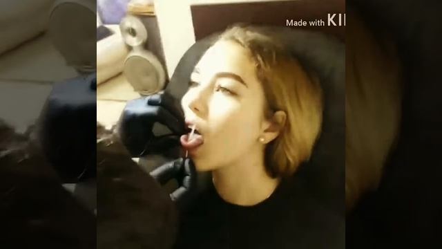 Пирсинг. Прокол языка. смотреть онлайн