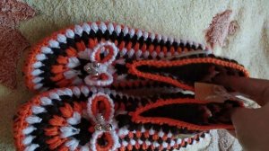 Мокасины женские крючком