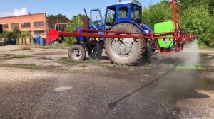Опрыскиватель DEMAROL для трактора Т 40 первый запуск