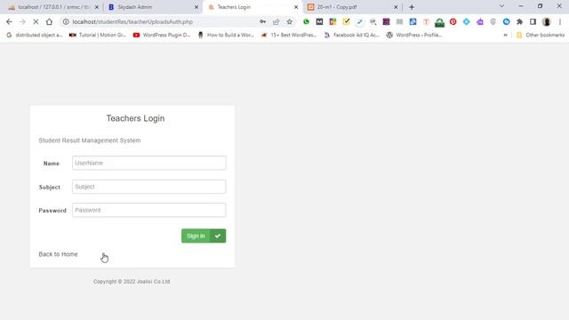 Php mysql pdo jquery ajax student results management system with added functionalities