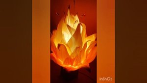 Светильник на кубе.фантазийная лампа. огненный Цветок. Ночник для детей. Интерьерный светильник