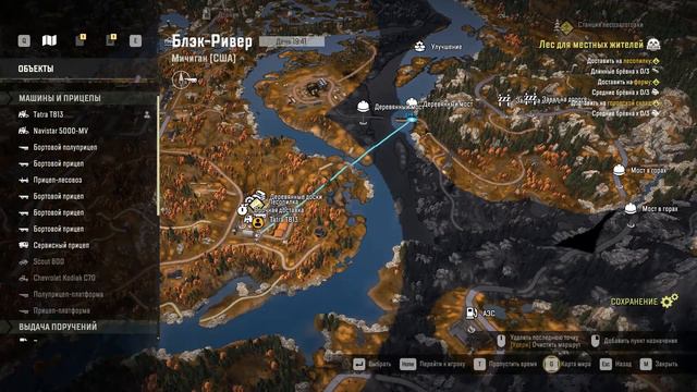 TATRA. Доставляем доски. Переезжаем через реку. SnowRunner. смотреть онлайн