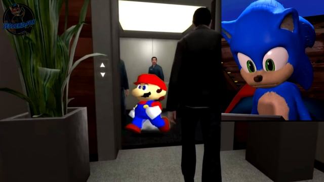 Movie Sonic Reacts to Mario VS Sonic: PRANK BATTLE смотреть онлайн