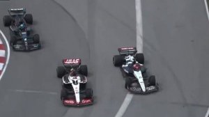 Kevin Magnussen and Nyck de Vries run off the track fighting for positions #canadiangp #f1