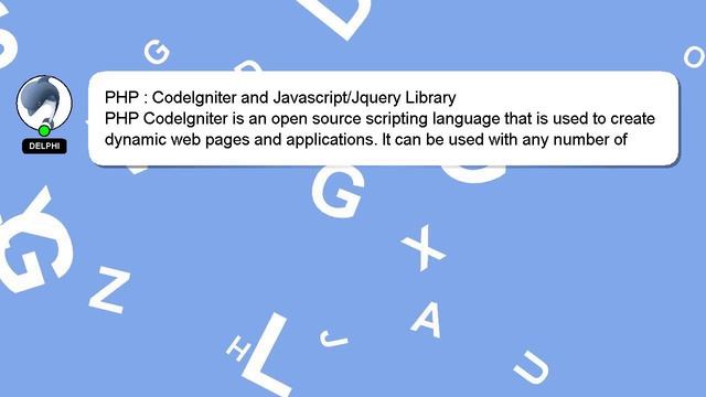 PHP : CodeIgniter and Javascript/Jquery Library