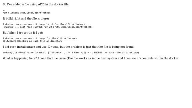 Why doesn't docker find a file I've added? смотреть онлайн