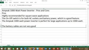 Ampeak 1000 Watts Power Inverter   Pros and Cons