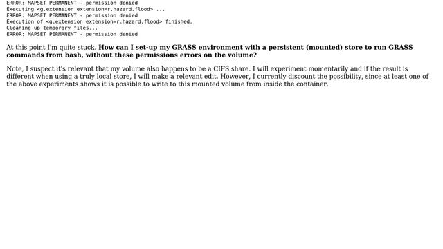 GIS: Creating a GRASS GIS Docker container with a mounted volume смотреть онлайн