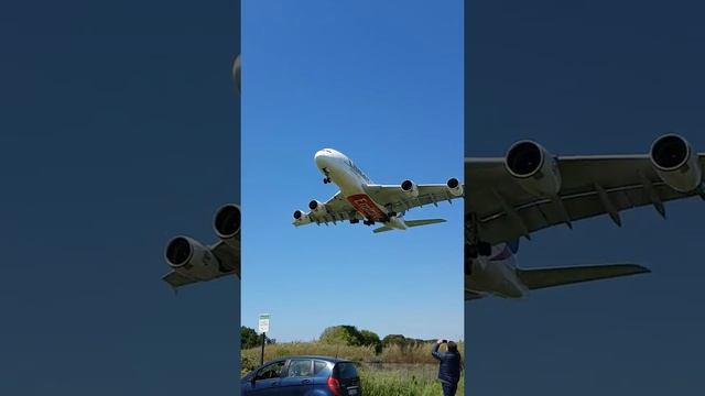 |Emirates A380| Landing in Rome Fiumicino (FCO)|