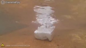 Кидаем сухой лёд в воду!
