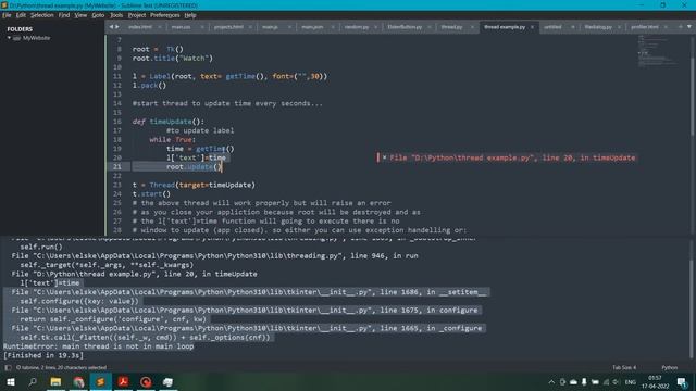 Python threading.. Threads in python. | daemon=True in thread смотреть онлайн
