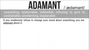 English Vocabulary Lessons - Advanced English -  #19 Adamant