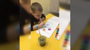 ,,Салют,,. Кляксография ( выдувание трубочкой)