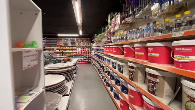 Турецкий магазин. Продукты, одежда, всё для дома. Tahtakale spot. Турция, Аланья 2022