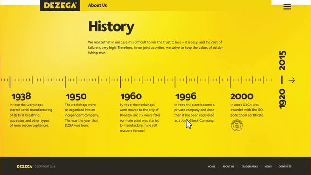 Dezega web-site design concept