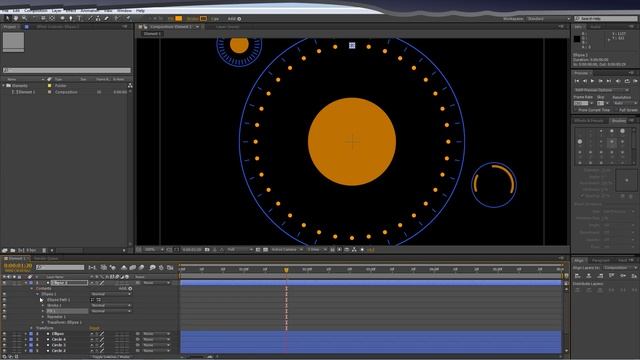 HUD tutorial  After Effects / Фигуры, шейпы, анимация.