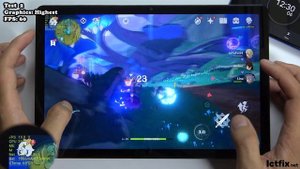 Samsung Galaxy Tab A9+ Genshin Impact Gaming test | Snapdragon 695, 90Hz Display