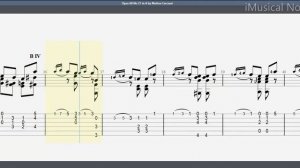 Guitar TAB - Matteo Carcassi : Opus 60 No 21 in A  | Tutorial Sheet Lesson #iMn