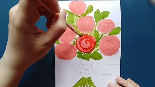 Как нарисовать букет цветов. Как нарисовать розы смотреть онлайн