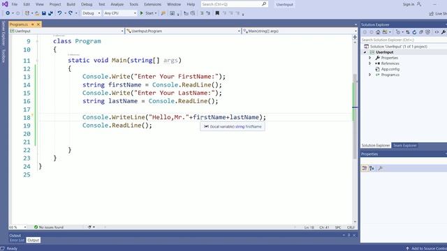 Getting User Input in C# |C# Basics for Beginners in Hindi