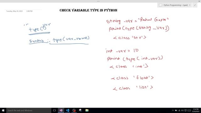How to check Type of Variable in Python