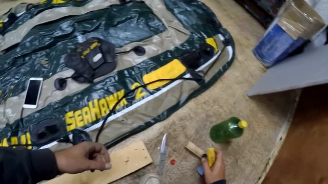 Как заклеить лодку ПВХ (Seahawk 2)
