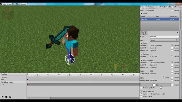 Mine Imator 1.0.0 Туториал #3 Создание крови смотреть онлайн