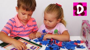 Educational toys for Kids Roma and Diana, Magnetic Alphabet and Mosaic Learning Videos for children