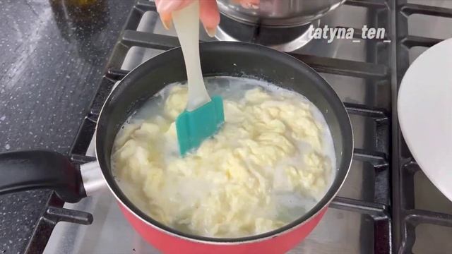 Пышная яишница на завтрак #оченьвкусно #простойрецепт #быстрыйзавтрак