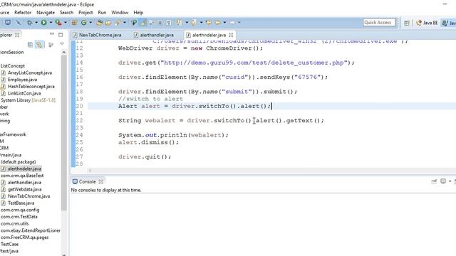 How to Handle Alert in Selenium Webdriver     in java