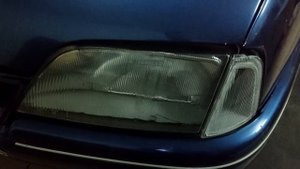 Лампы с линзой iDial LED H4 mini XS в фаре Opel Omega A