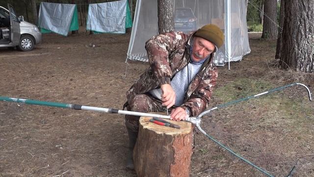 Как починить сломанный подсак на рыбалке в походных условиях / ремонт подсака на рыбалке смотреть онлайн