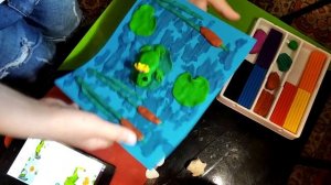 Поделка, лягушка из пластилина,