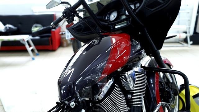 Оклейка бака на мотоцикле Victory Magnum X-1. #Мото #Детейлинг