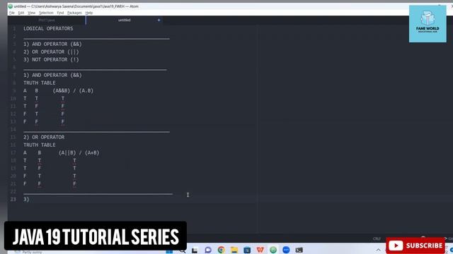 #19 - Java 19 Series | if-else Program | Vowel and Consonant | Logical Operators Concepts