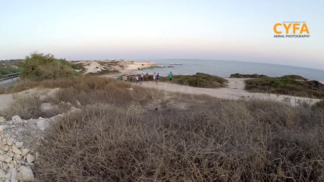 Governors beach 10k Night Fun Run Dromeas by cyprus from above смотреть онлайн