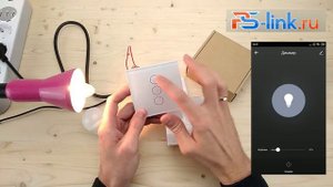 Умный одноканальный WIFI выключатель света с диммером в металлической рамке Ps-Link WF-EDM