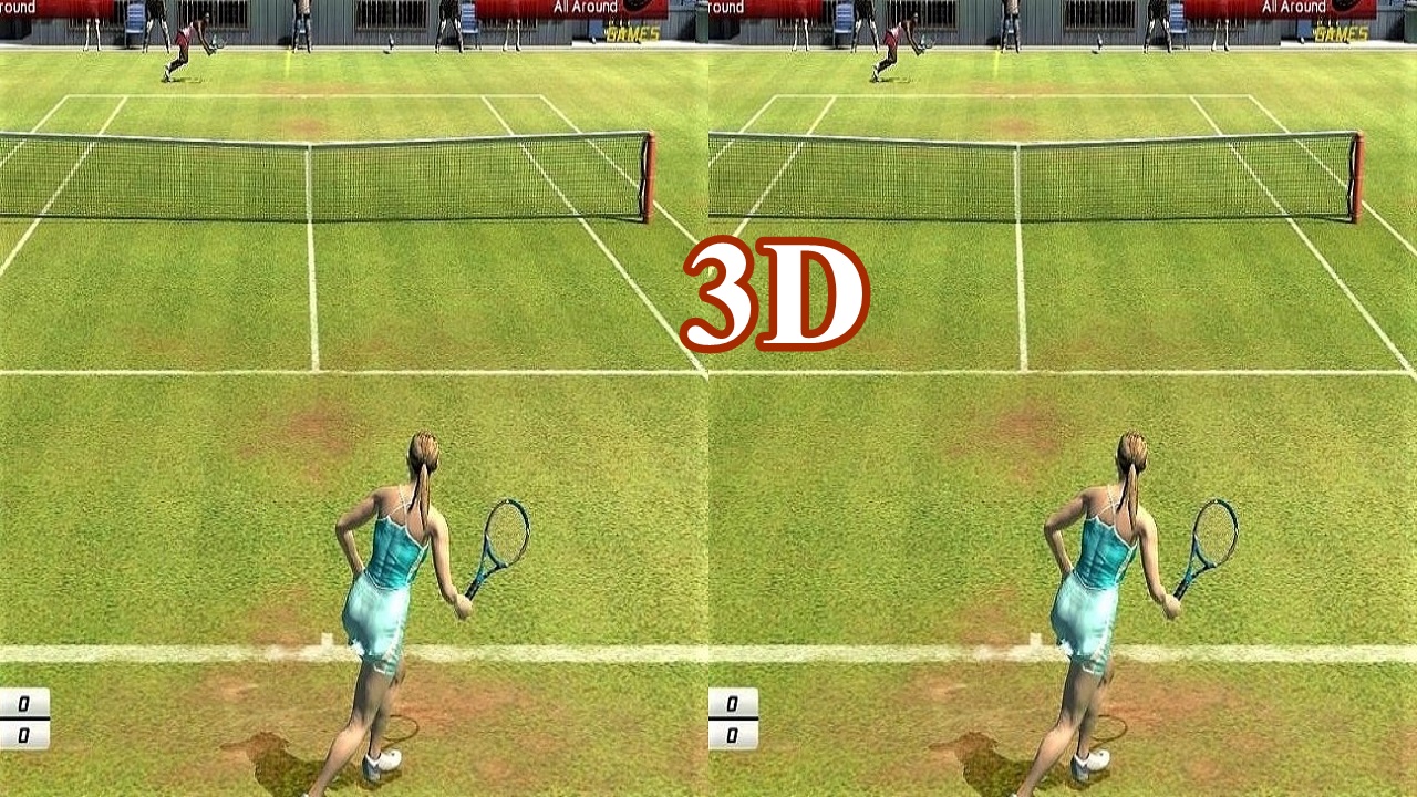 Virtua Tennis 3 3D video SBS VR Box google cardboard