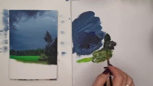 Как научиться рисовать. Пейзаж "Перед грозой"