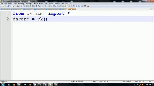 Python GUI Programming(Tkinter)  | First GUI Application  | #1 Hindi