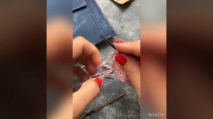 Набор дополнительных петель в конце ряда.