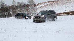 KIA Sportage 2 и Nissan X-trail покатушки